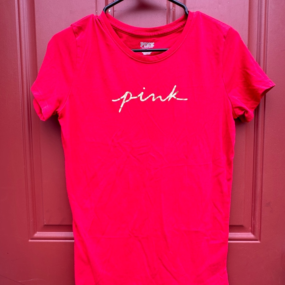 PINK Victoria's Secret Red Tee Womens small